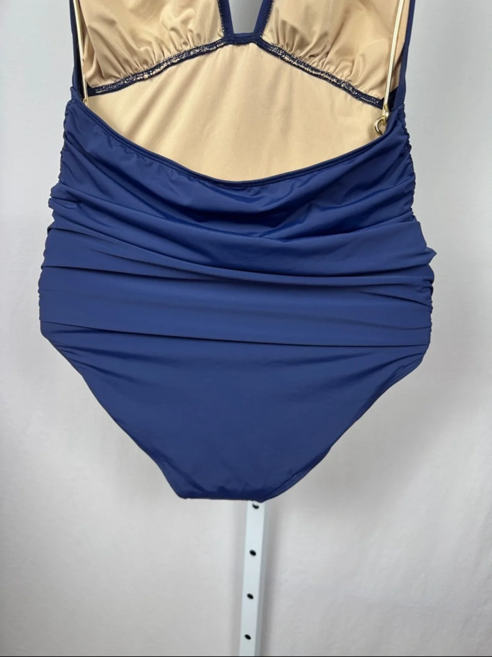 Tart Swim Women’s Size XS Blue Halter Ruched One-Piece Swim Dress with Bra Pads